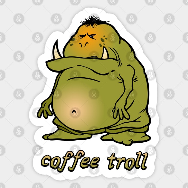 Coffee Troll Sticker by SnarkCentral